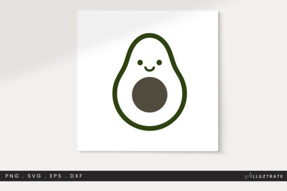 Avocado SVG Cut File Clipart PNG for Crafts & Graphics