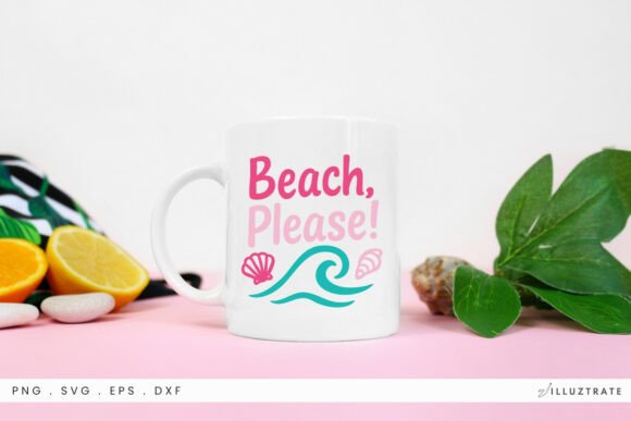 Beach Please SVG Clipart: Graphics for Crafts & Local Branding