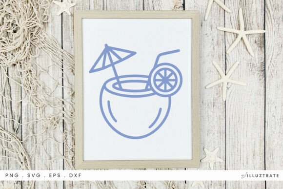 Coconut Drink SVG Clipart for Crafts & Graphics
