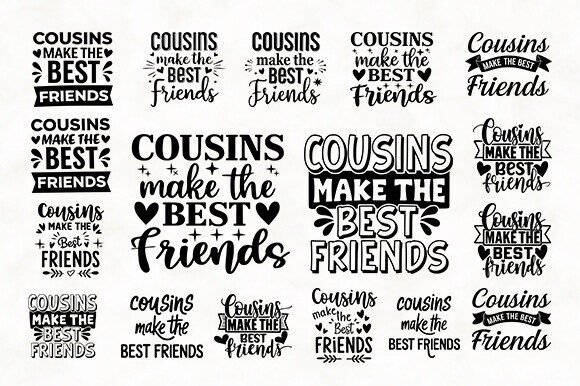 Cousins Make the Best Friends Bundle SVG: Graphics for Crafts
