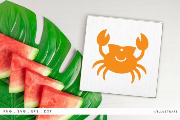 Crab in Sunglasses SVG Clipart