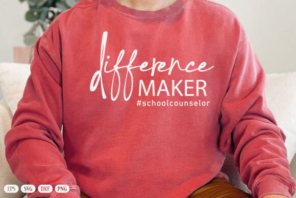 Difference Maker School Counselor SVG for Crafts & Graphics