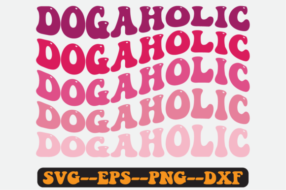 Dogaholic Animal Lover Quote Retro SVG: Graphics for Crafts-Driven Brands