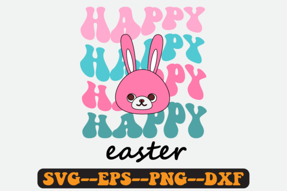 Happy Easter Quote Retro SVG Design: Graphics for Crafts