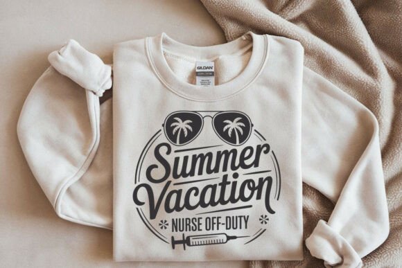 Nurse Summer Vacation SVG Graphics for Crafts