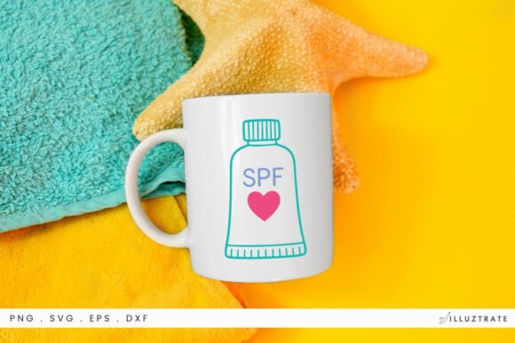 Suncream SPF SVG Clipart: Graphics for Crafts